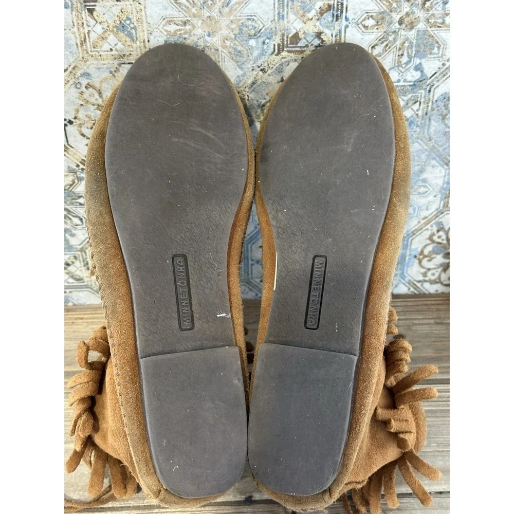 Minnetonka Suede Ankle Moccasins Native BOHO Women's 9.5 Aztec